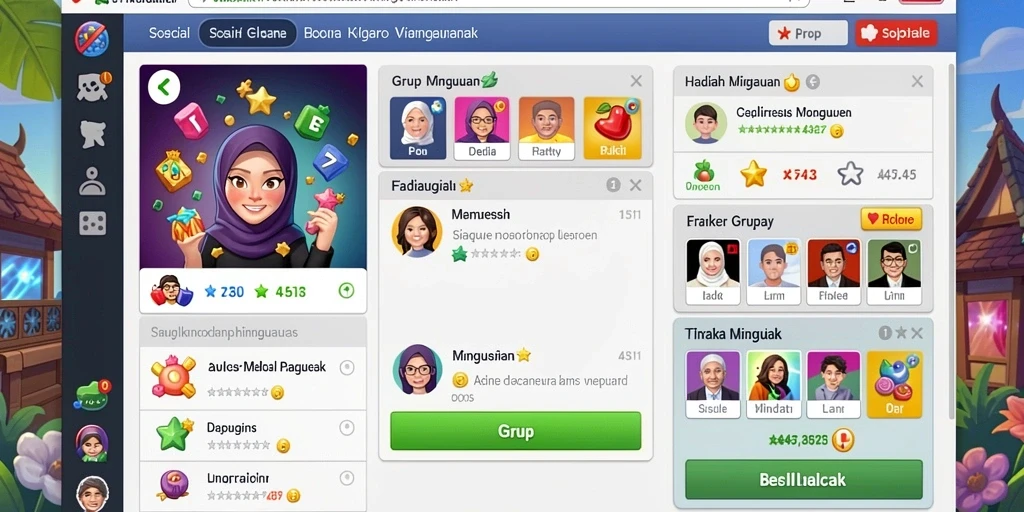 Screenshot menunjukkan berbagai hadiah yang bisa didapatkan pemain.