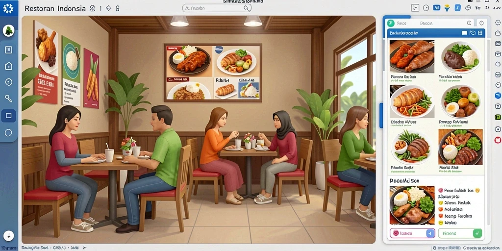 Momen saat pemain berinteraksi dengan teman di mode multiplayer.