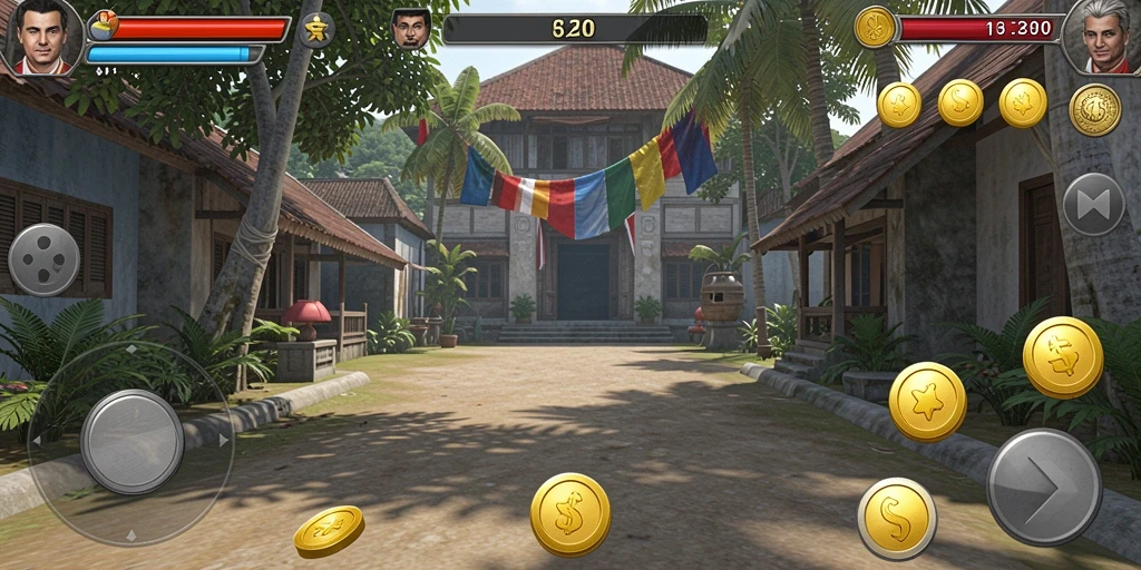 Gameplay seru dengan karakter yang bervariasi.